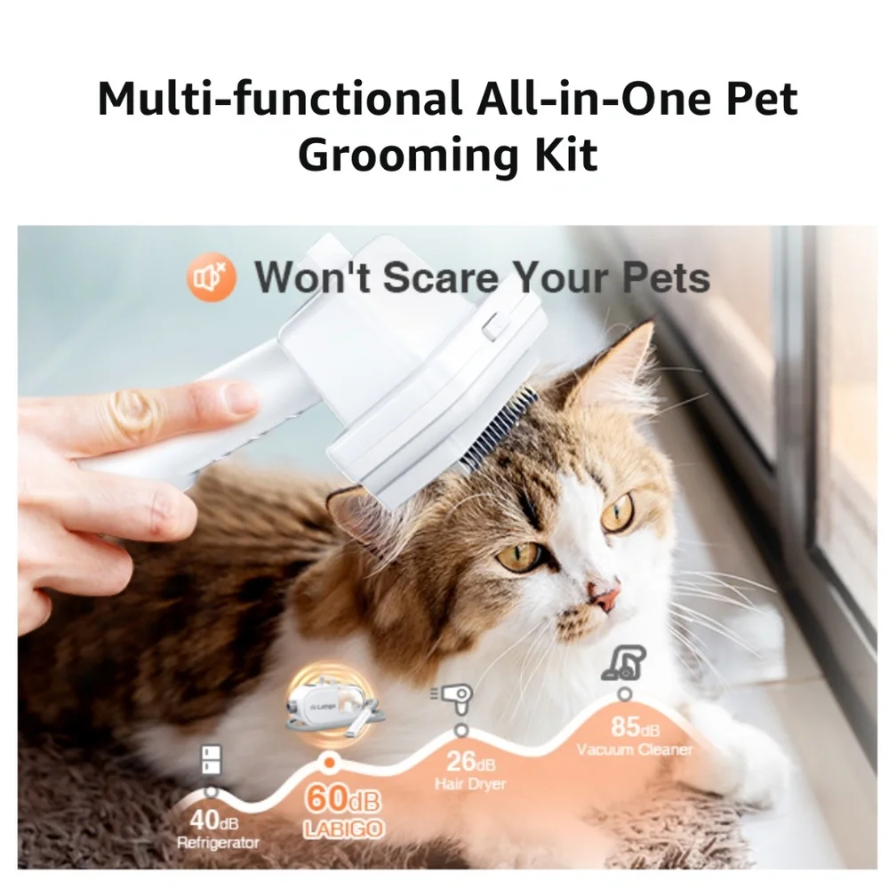 Dog Hair Vacuum & Dryer & Clipper 3 in 1